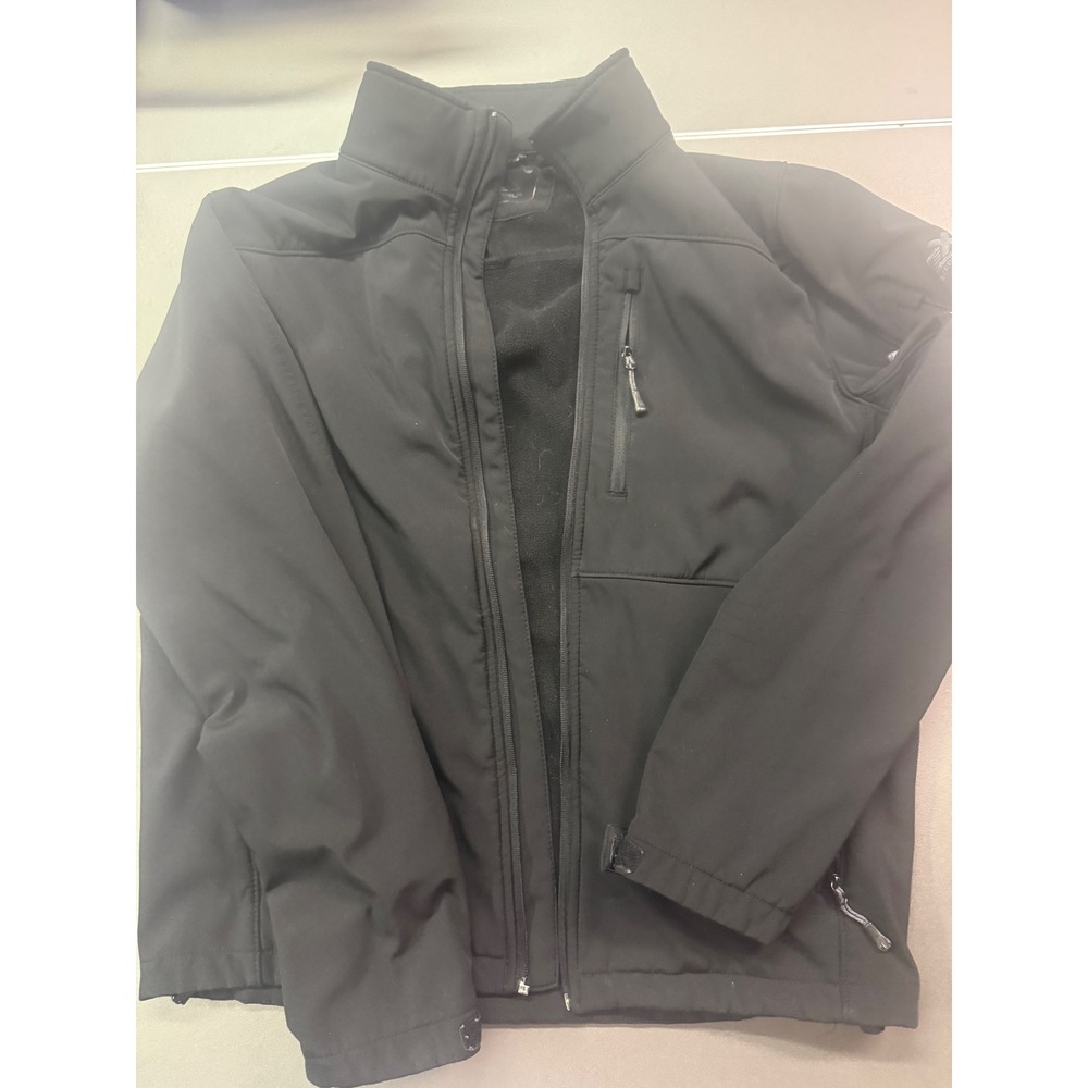 ZeroXposur Black Softshell Fleece Lined‎ Jacket Mens Size Medium zipper broken